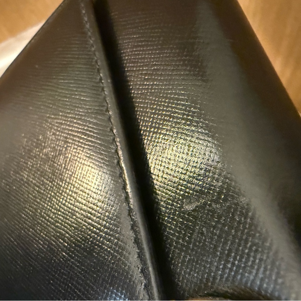 Ferragamo Black Saffiano Leather Continental Wallet – Moderate Wear - Picture 6 of 12